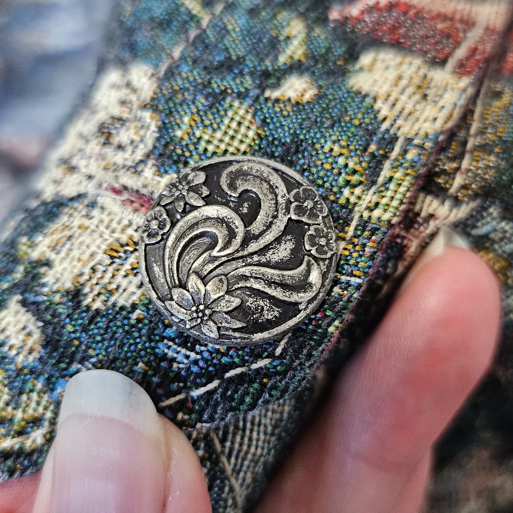 Vintage Portrait Tapestry Vest 3X - Picture 9 of 11